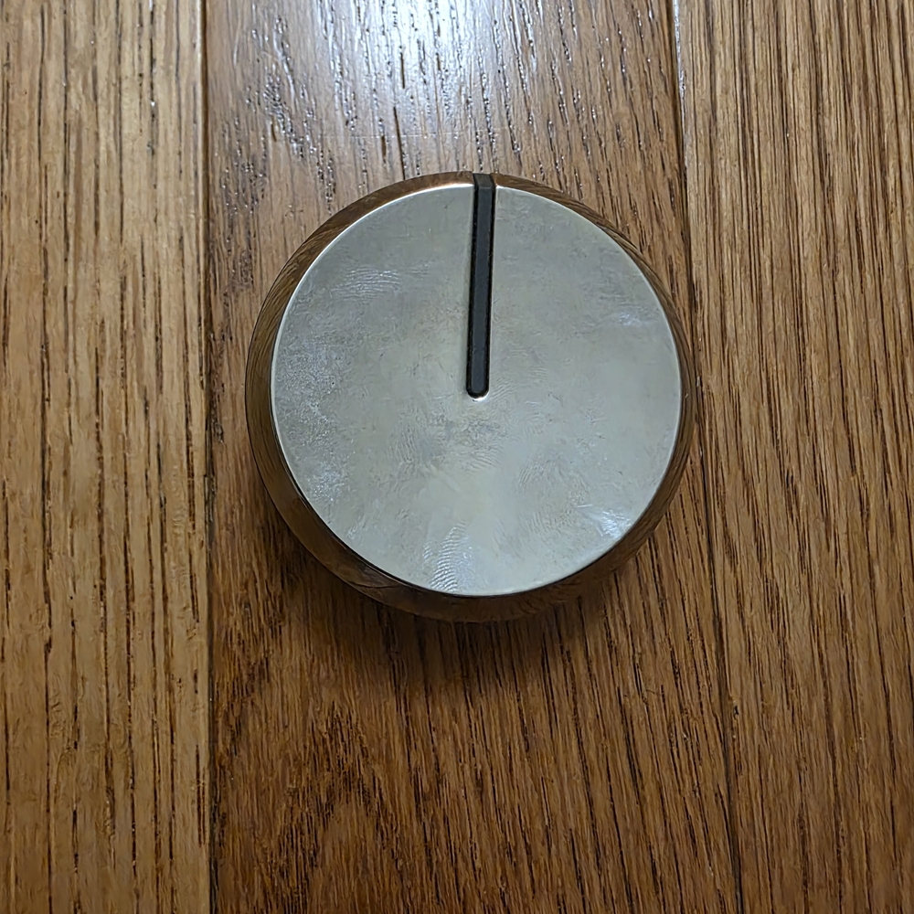 Stainless Steel Round Control Knob in Brushed Silver